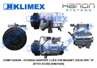 COMP HANON - HYUNDAI SANTAFE 3 LEG C/W MAGNET (VS18) 6PK '19' (97701-S1250) [KM41049]
