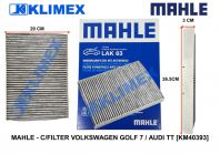 MAHLE - C/FILTER VOLKSWAGEN GOLF 7 / AUDI TT [KM40393]