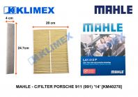 MAHLE - C/FILTER PORSCHE 911 (991) '14' [KM40278]