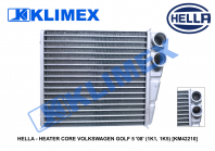 HELLA - HEATER CORE VOLKSWAGEN GOLF 5 '08' (1K1, 1K5) [KM42210]
