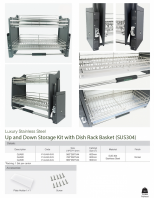 Eco Ware Up & Down Storage Kit with Dish Rack Basket (SUS304)