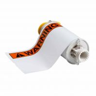 All Weather Permanent Adhesive Vinyl Labels for BBP85 Printer - 7" x 10", ANSI WARNING Header