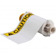 All Weather Permanent Adhesive Vinyl Labels for BBP85 Printer - 7" x 10", ANSI CAUTION Header