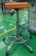 SOSM/CC ~ HIGH BAR STOOL (CHROME METAL & STOPPER BASE)