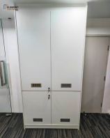 Tall unit storage cabinet with drawers