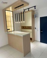 Custom-made Island Table with LED Cabinet