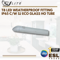 SJLITE T8 LED WEATHERPROOF FITTING IP65 C/W SJ ECO GLASS HO TUBE