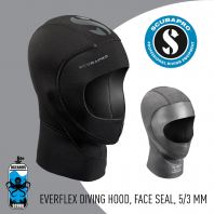 SCUBAPRO Everflex Diving Hood, Face Seal, 5/3mm for scuba diving, Diving Hood