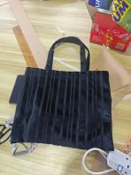 Beg Tote Hitam Pleated Premium  Beg Hadiah Korporat Custom Malaysia  Beg Kain Guna Semula   Uniform King