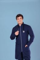 Classic Navy Medical Coat for Doctors & Nurses  Healthcare Uniform Malaysia   Uniform King