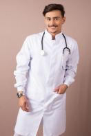 Premium White Medical Lab Coat  Doctor & Clinic Uniform Malaysia  Custom Logo Healthcare Coat   Uniform King