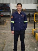 Factory Worker Safety Jacket   Durable Industrial Work Jacket  Comfortable, Protective & Affordable Workwear for Factory Staff