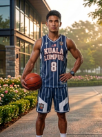 Cetak Jersi Bola Keranjang Logo & Nombor