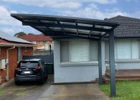 Aluminum Dark Grey Cantilever Single Carport 