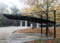 Aluminium Black Cantilever Double Carport