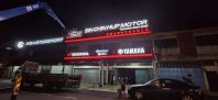 SIN CHIN HUP MOTOR - LED BOX UP LETTERING with Aluminium Ceiling Panel
