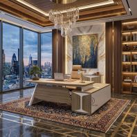 ZENTO DIRECTOR OFFICE TABLE WITH SINGLE SIDE CABINET