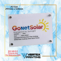 Acrylic Signboard 297mm x 420mm