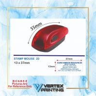 COLOP Brand Stamp Mouse Chop 20-13mm x 37mm COLOP Brand Stamp Mouse Chop 20-13mm x 37mm