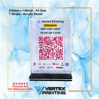 T Shape-Acrylic Stand 210mm x 148mm T Shape-Acrylic Stand 210mm x 148mm