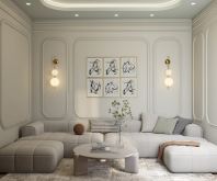 Minimalist Living Room Wainscoting in Damansara Heights | Mont Kiara | Bangsar  