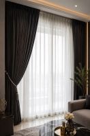 Modern Double Layer Curtains with Sheer & Blackout Combination Modern Double Layer Curtains with Sheer & Blackout Combination