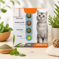 Catnip Toy Licking Balls for Cats - Natural Catnip & Silvervine by Season Pet Shop