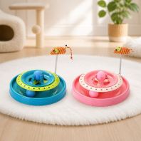 Double Layer Ball Track Cat Toy with Spring - Engaging Interactive Play by Season Pets House