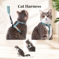 Japanese Style Adjustable Cat Harness and Lead Set - Comfortable, Escape Proof, No Pull Design by Season Pets House