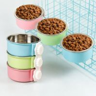 Stainless Steel Hanging Pet Cage Bowl with Durable Design by Season Pets House