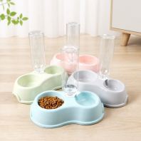 2 In 1 Pet Feeder Food and Water Bowl with 500ml Bottle - Convenient Cat and Dog Bowl by Season Pets House