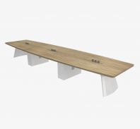 iVBP 60 | Executive Boat-Shape Conference Table | Large Boardroom Meeting Table with Power Track
