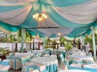 Arabia Canopy with Tiffany Blue Scallop Arabia Canopy with Tiffany Blue Scallop