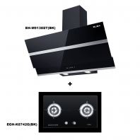 COMBO ELBA DISIGNER HOOD EH-K9146ST(BK) + HOB EGH-K8842G(BK)