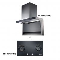 COMBO ELBA DISIGNER HOOD EH-H9321ST(BK) + HOB EGH-E9502G(BK)