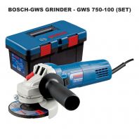 BOSCH ANGLE GRINDER GWS 750-100 - SET C/W TOOL BOX