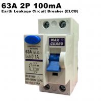 MAXGUARD 63A 2P ELCB / RCCB 100MA