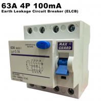 MAXGUARD 63A 4P ELCB / RCCB 100MA 415V