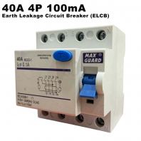MAXGUARD 40A 4P ELCB / RCCB 100MA 415V