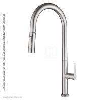 LIVINOX Pillar Sink Tap With Pull Out Sprayer Cold Tap Matt LST-C01-SS