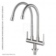 LIVINOX PILLAR SINK TAP WITH DOUBLE FLEXI + "U" SPOUT LST-MA131F