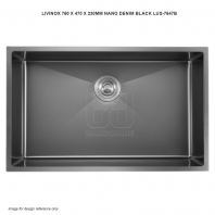 LIVINOX NANO DENIM BLACK LUS-7647B 760 X 470 X 230MM