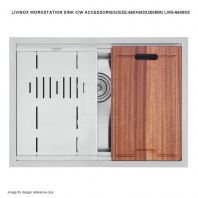 LIVINOX WORKSTATION SINK C/W ACCESSORIES 660 X 483 X 250MM LWS-6648SS