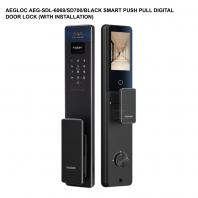 AEGLOC AEG-SDL-6068 SD700 BLACK SMART PUSH PULL DIGITAL DOOR LOCK (WITH INSTALLATION)