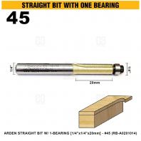 ARDEN STRAIGHT BIT W/ 1-BEARING 1/4"x1/4"x20mm #45 (RB-A0201014)