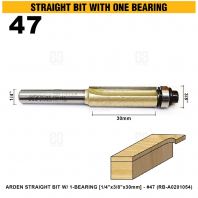 ARDEN STRAIGHT BIT W/ 1-BEARING 1/4"x3/8"x30mm #47 (RB-A0201054)