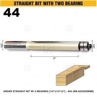 ARDEN STRAIGHT BIT W/ 2-BEARING 1/2"x1/2"x3" #44 (RB-A0202098BB)