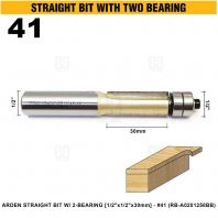 ARDEN STRAIGHT BIT W/ 2-BEARING 1/2"x1/2"x30mm #41 (RB-A0201258BB)