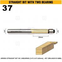 ARDEN STRAIGHT BIT W/ 2-BEARING 1/4"x1/4"x20mm #37 (RB-A0201014BB)