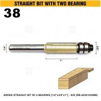 ARDEN STRAIGHT BIT W/ 2-BEARING 1/4"x3/8"x1" #38 (RB-A0201020BB)